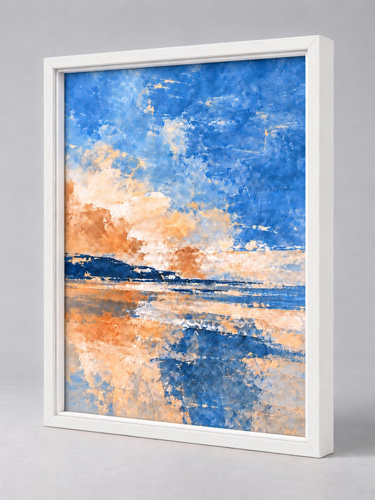 White Wood picture frame - whole frame, gallery build with a fillet