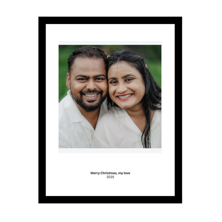 Personalised framed photo print — a Christmas gift for couples