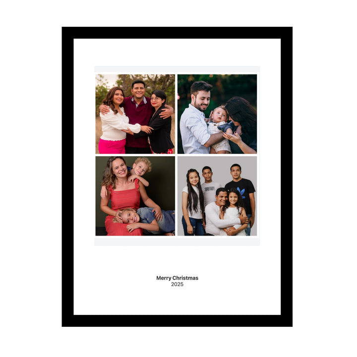 Personalised framed photo collage print — a Christmas gift idea