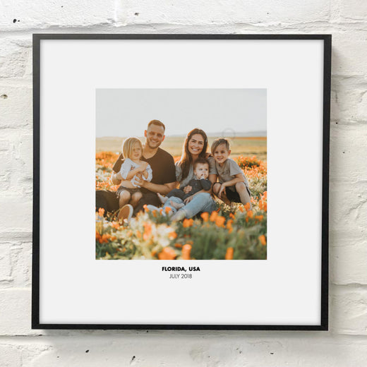 Photo prints with a caption